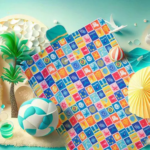 Tapete familiar gigante para praia e piscina