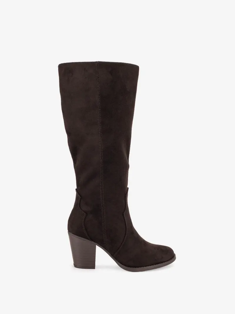 BOTA DE TACÃO ESTILO TEXANA COM CANO ALTO