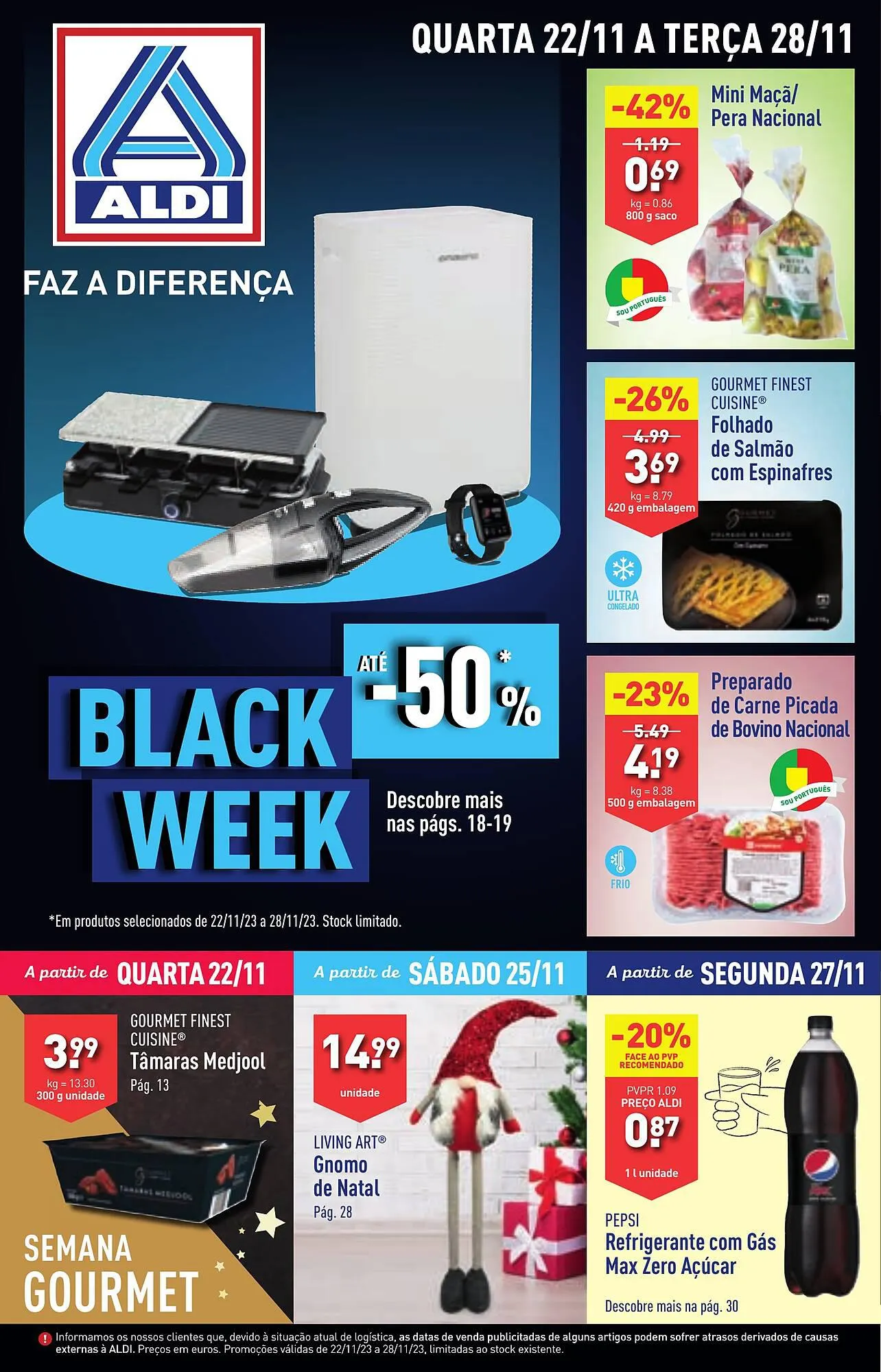 Folheto Folheto ALDI de 22 de novembro até 28 de novembro 2023 - Pagina 1