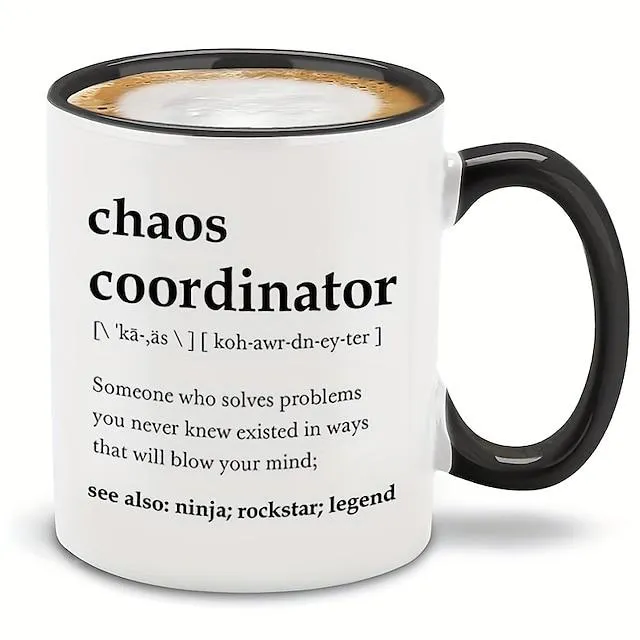 chaos coördinator mok - draagbare koffiemokken 11 oz baas dame cadeaus voor vrouwen baas mok unieke cadeaus voor vrouwen coole cadeaus voor collega's leraar waardering geschenken