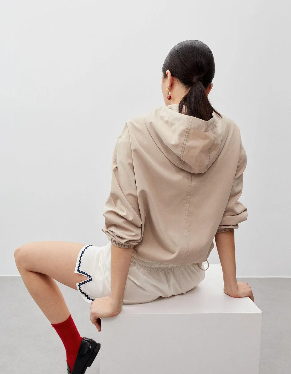 Parka Macia Capuz, Mulher, Bege