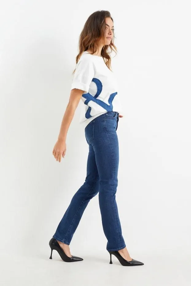 Premium Denim by C&A - straight jeans - mid waist- LYCRA®