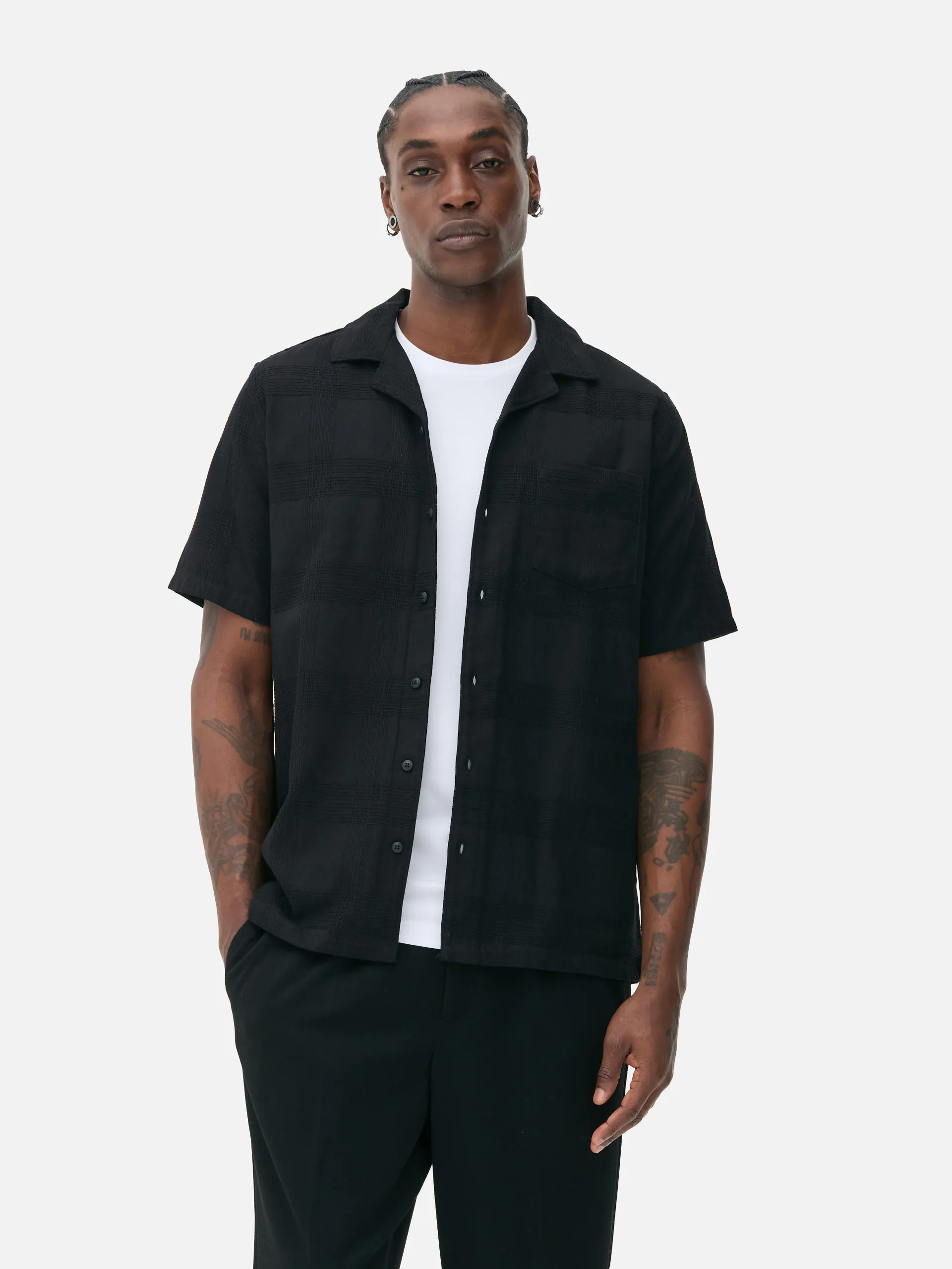 Košile na knoflíky s krátkým rukávem