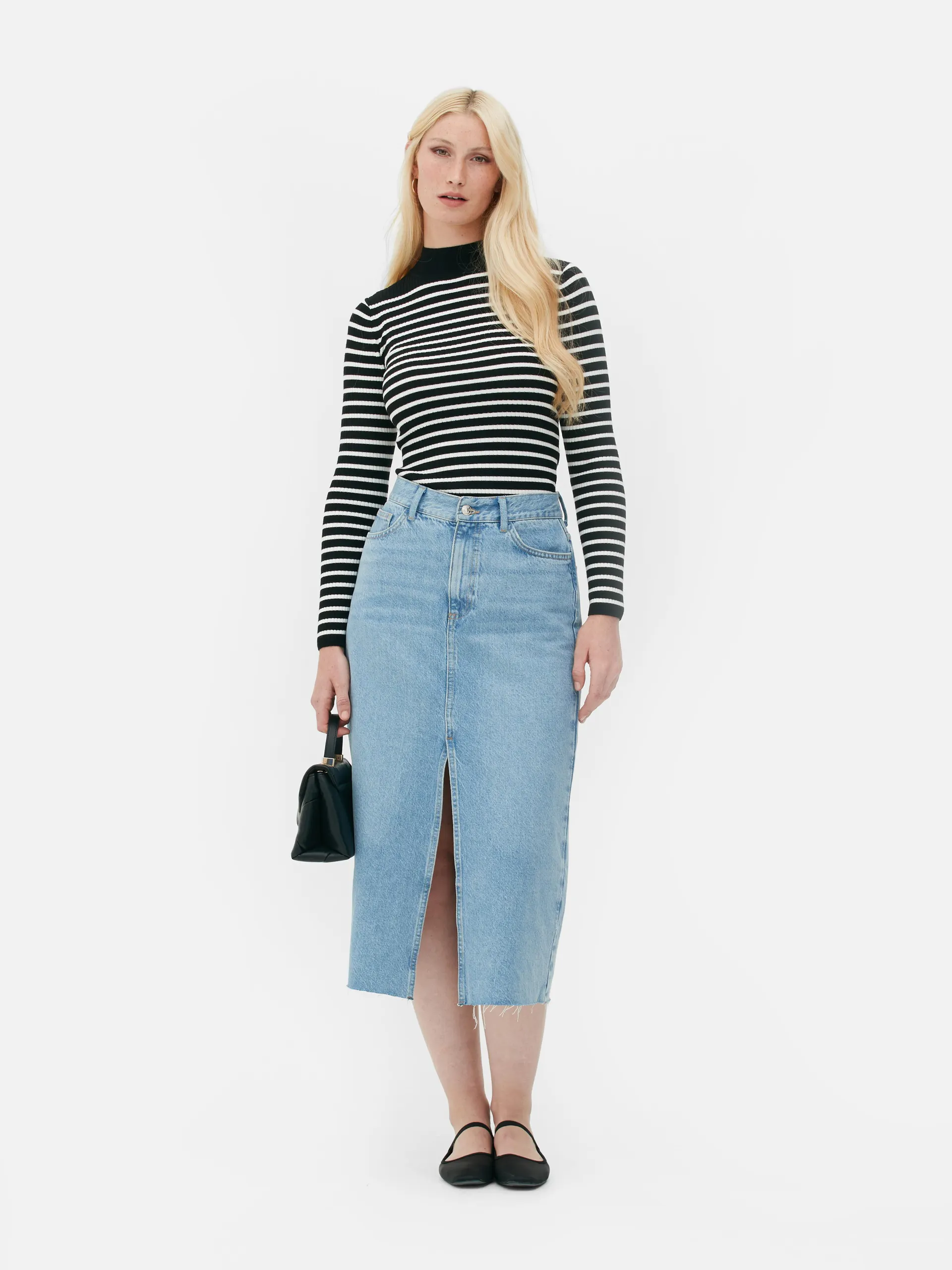 Top gola alta canelado