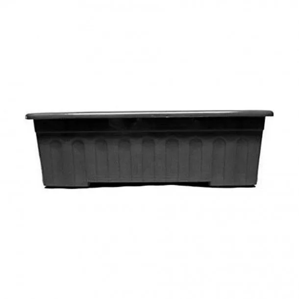 Floreira Retangular de Plástico Antracite - 40 cm