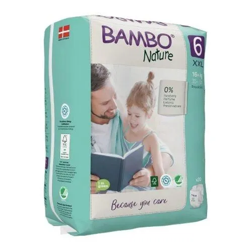 Bambo Nature Fraldas Tamanho 6 XXL +16Kg 20 Unidades
