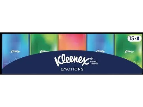 lenços papel kleenex collection mini 15un