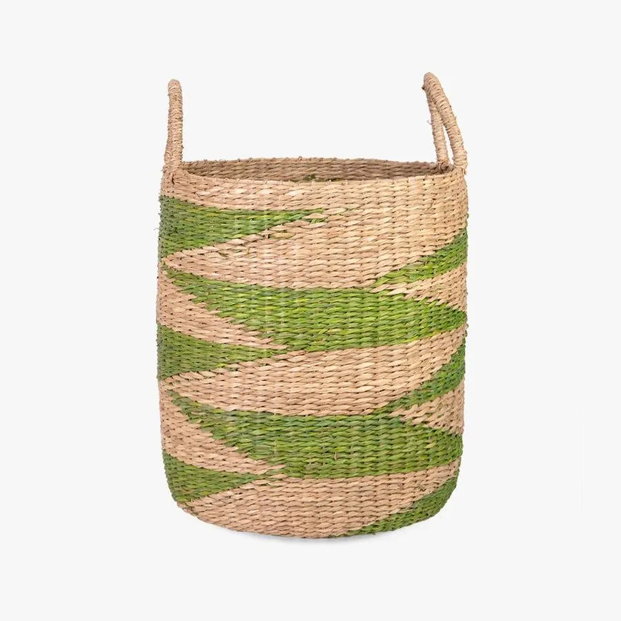 Cesto com asas verde d40 cm VINH