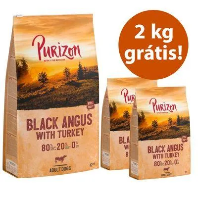 Purizon 14 kg ração para cães em promoção: 12 + 2 kg grátis!