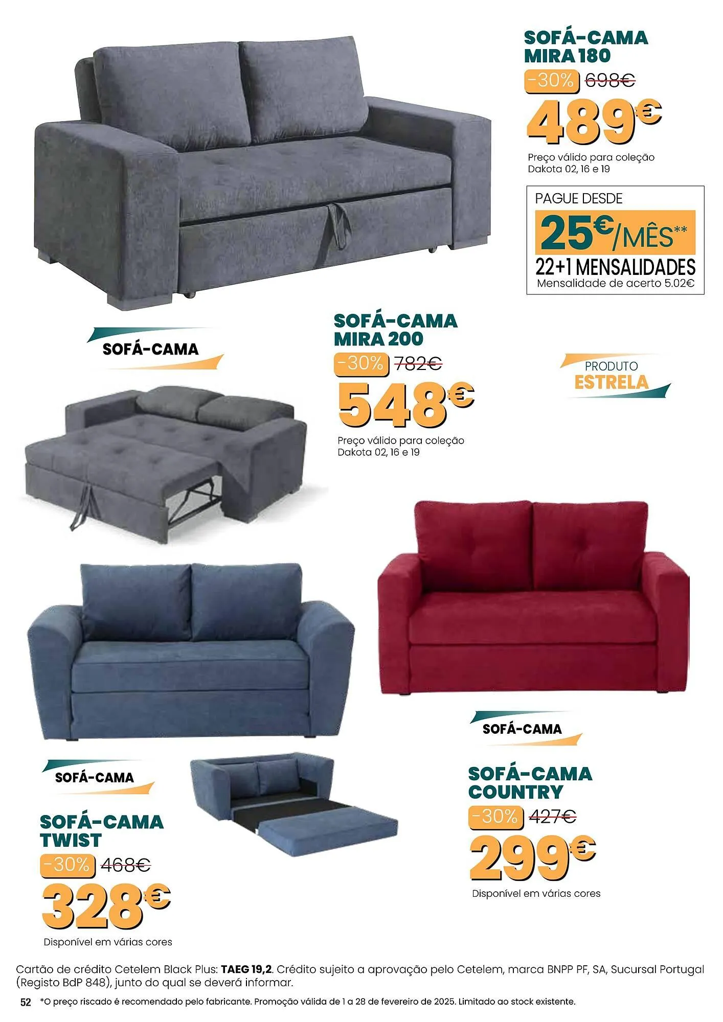 Folheto Folheto Hiper Centro do Móvel de 1 de fevereiro até 28 de fevereiro 2025 - Pagina 52