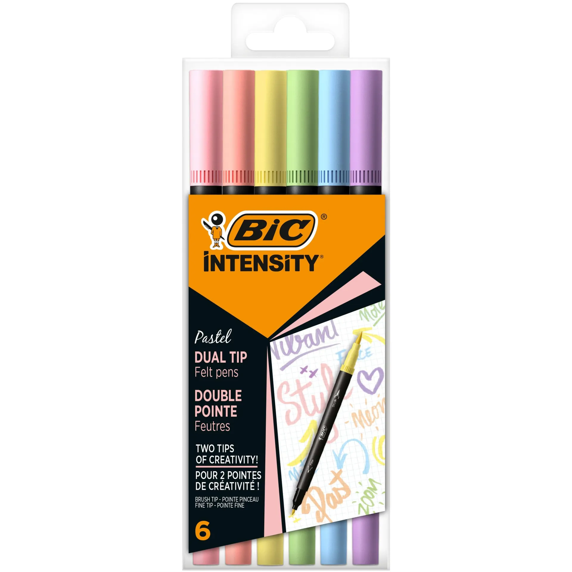 Marcador Colorir Dual Intensity Pastel 6 Unidades