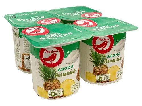 iogurte auchan aroma ananás 4x125g