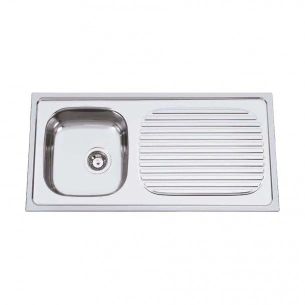 Lava-Louça Eco Reversível 1 Cuba 1000x500x180mm Inox Banka