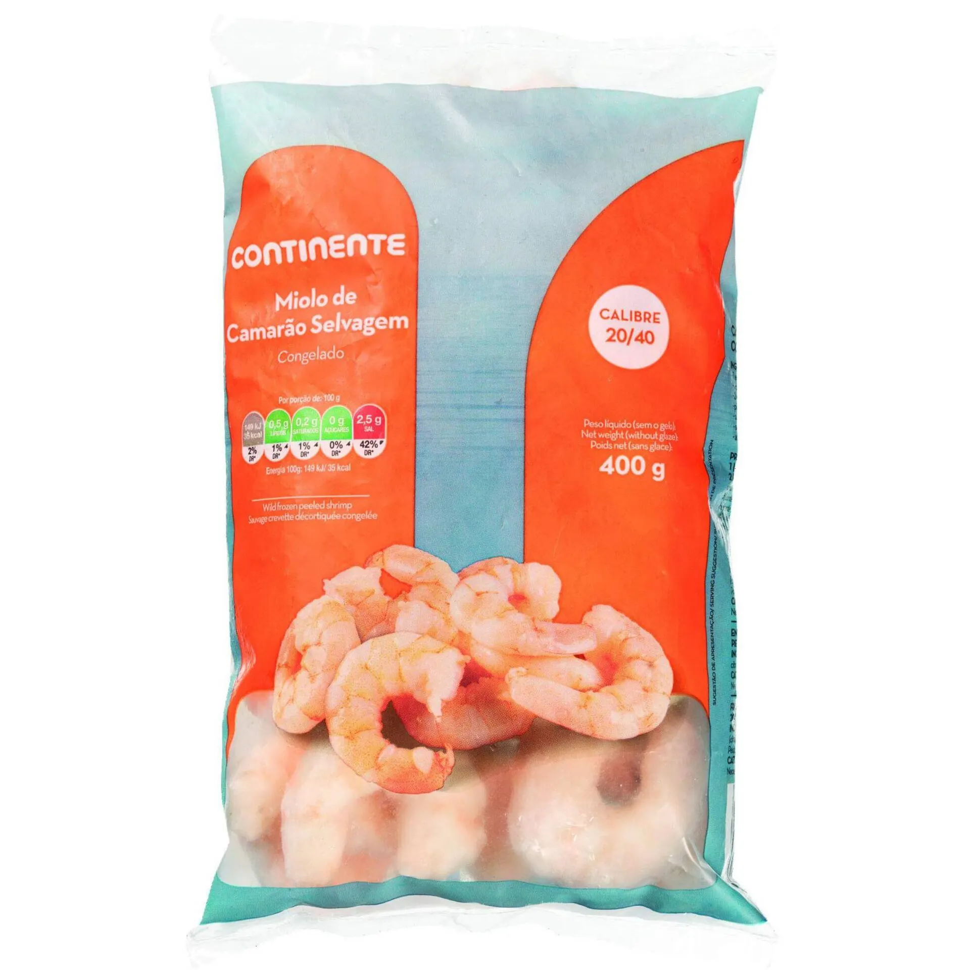 Miolo de Camarão Selvagem 20/40 Congelado