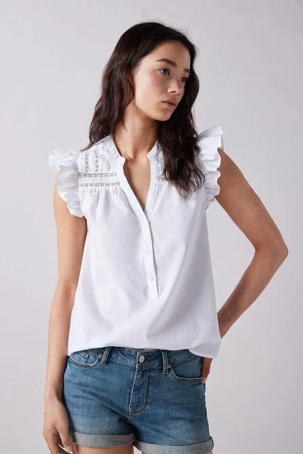 Blusa lace insertado