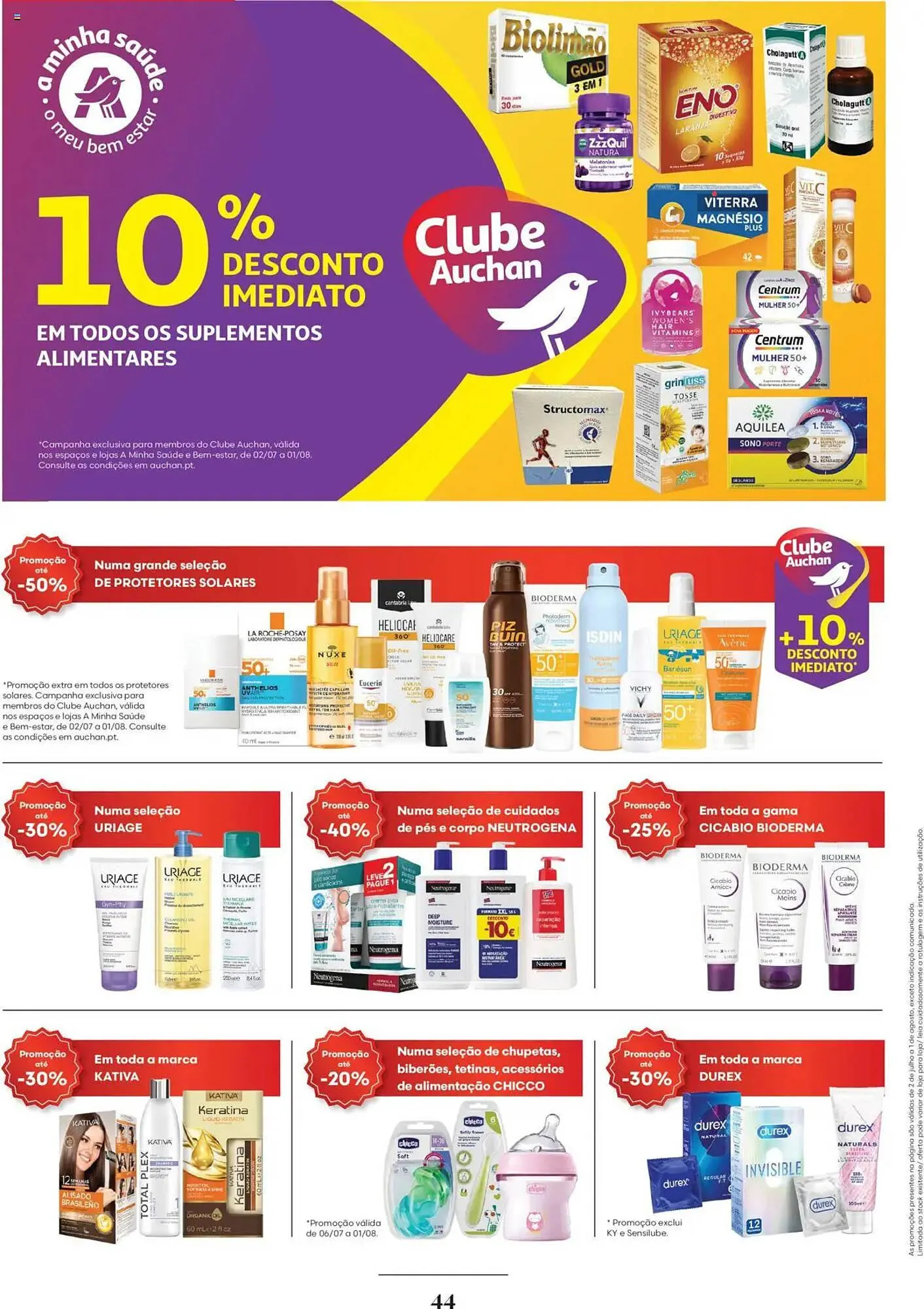 Folheto Folheto Auchan de 1 de julho até 1 de agosto 2025 - Pagina 44