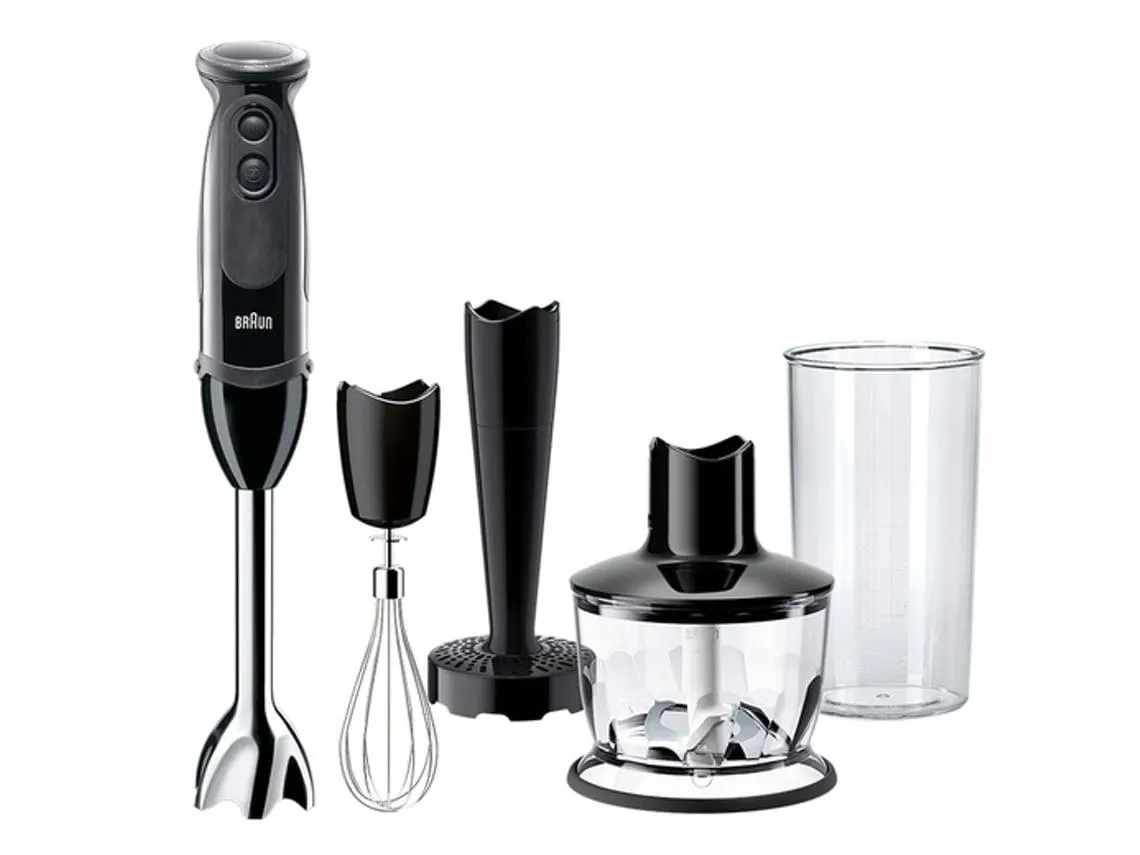 Varinha Mágica + Acessórios BRAUN MQ5237BK Multiqui (1000 W - Preto)