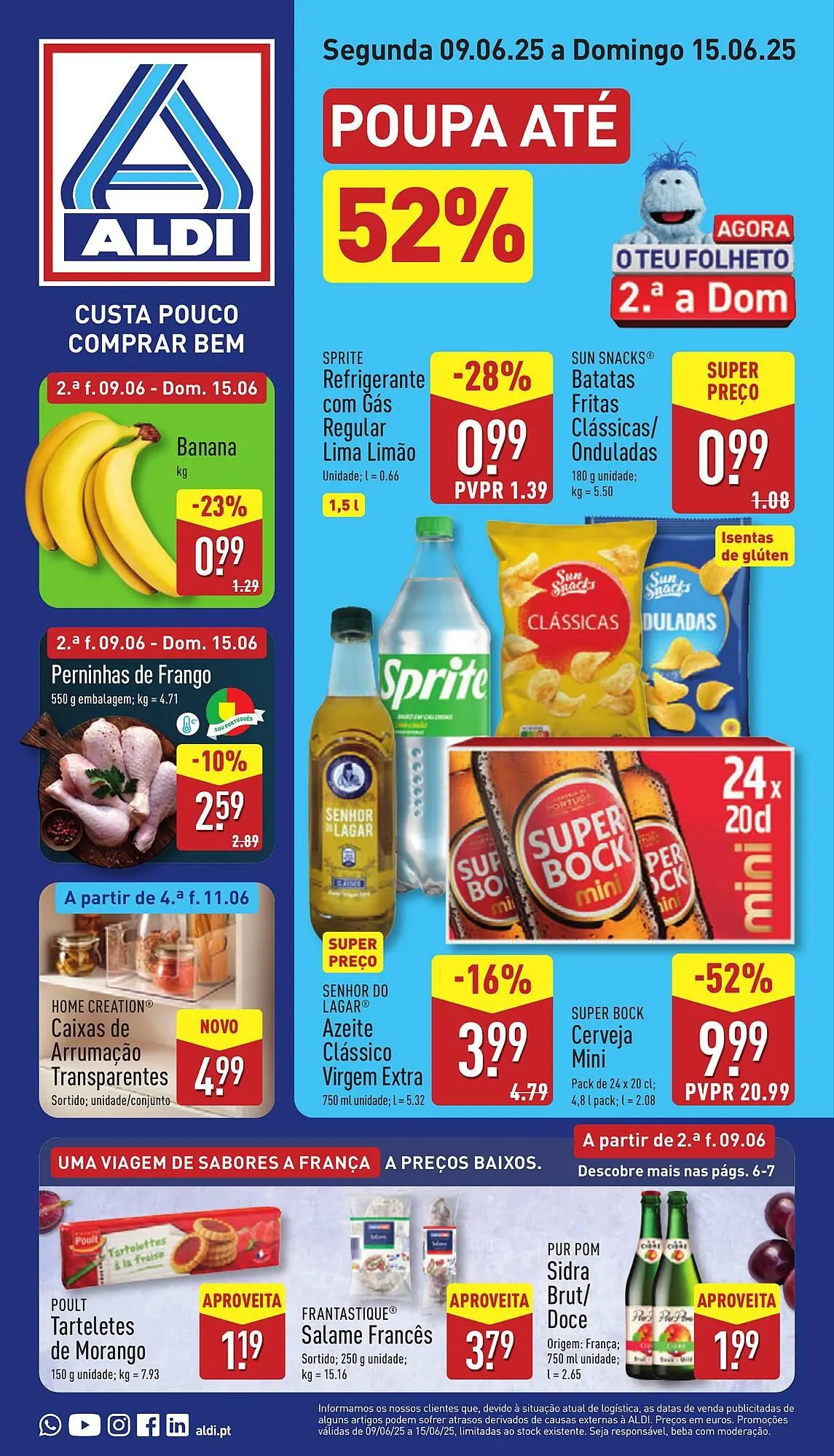 Folheto Folheto ALDI de 9 de junho até 15 de junho 2025 - Pagina 1