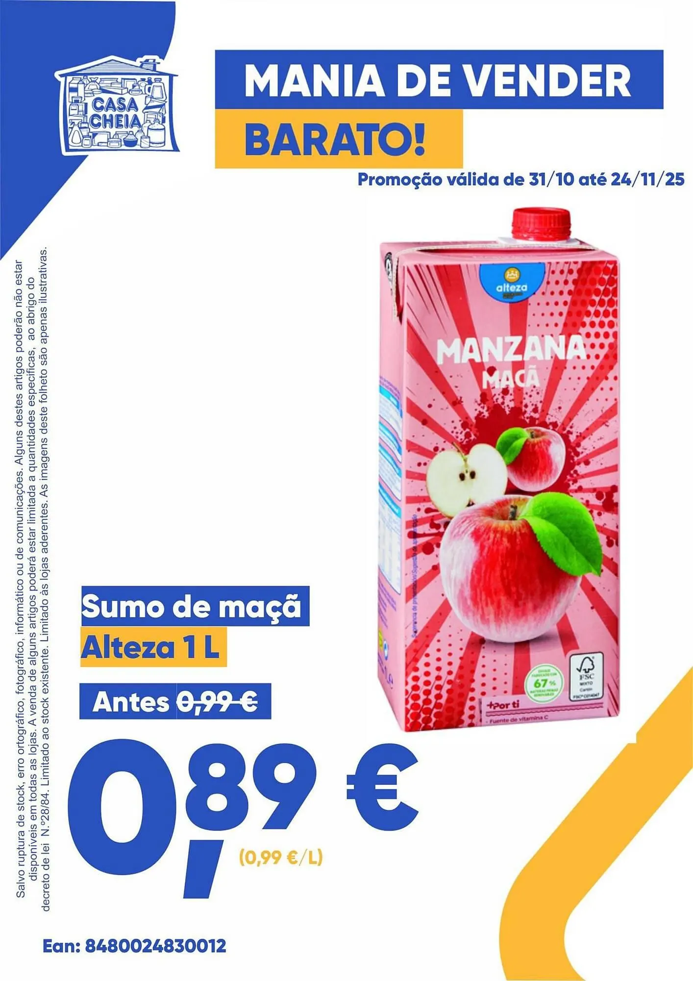 Folheto Folheto Casa Cheia de 31 de outubro até 24 de novembro 2025 - Pagina 1