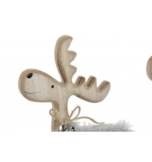 FIGURA RENA AZUL MADEIRA POLIESTER 11*5*23 - NV-174099