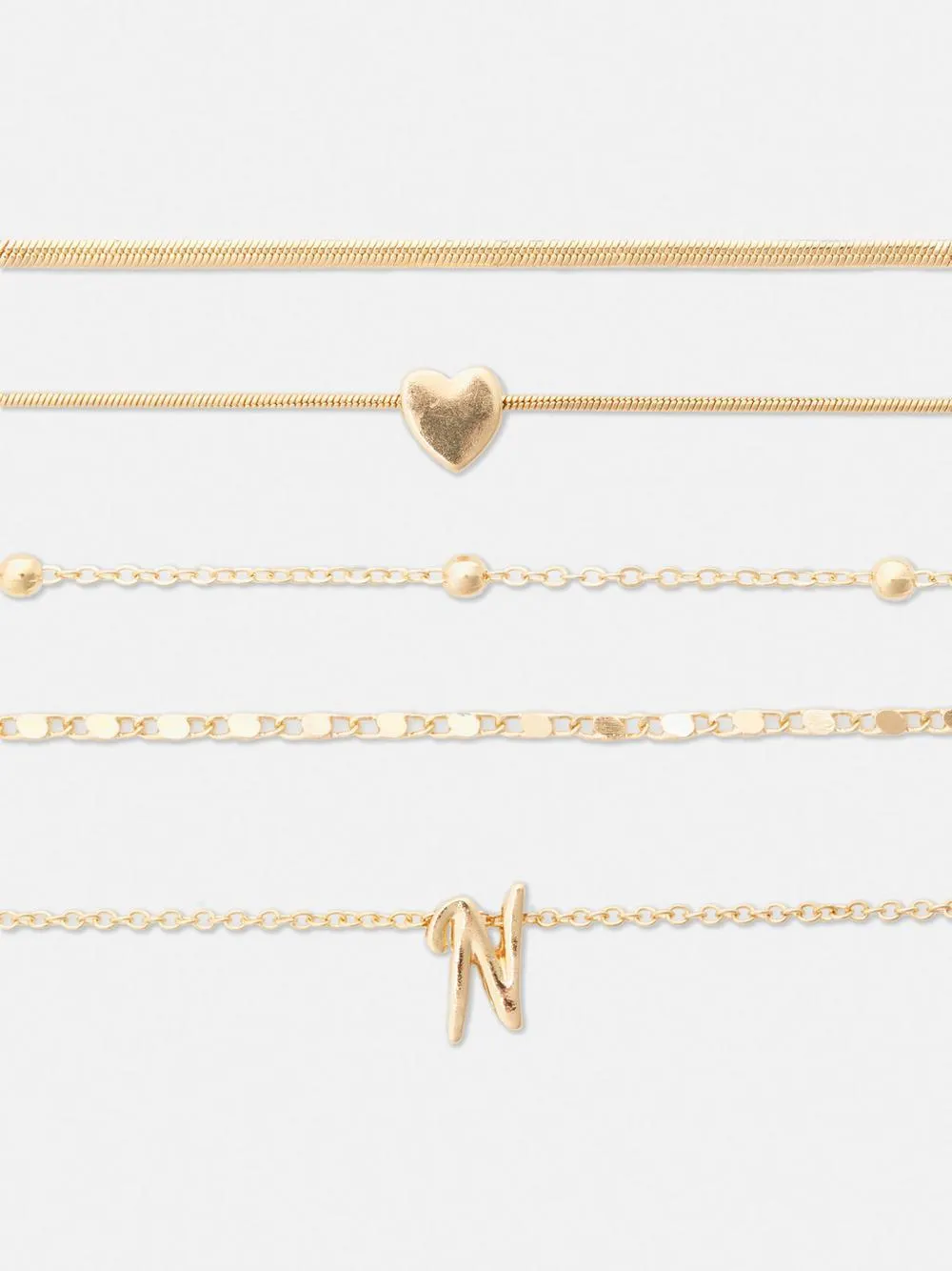 Pack 5 pulseiras amizade iniciais