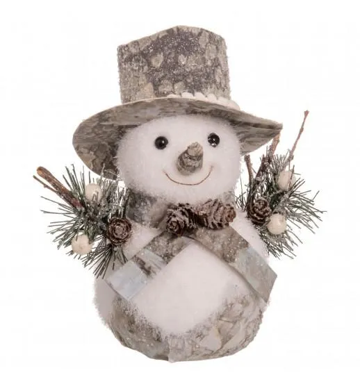 FIGURA BONECO NEVE COLARINHO 20CM - 112067