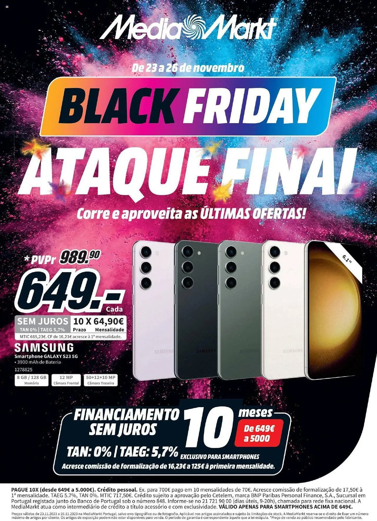 Folheto Folheto MediaMarkt de 23 de novembro até 26 de novembro 2023 - Pagina 1