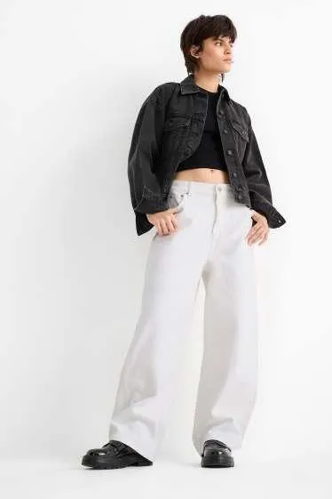 Balloon jeans - mid-rise waist
