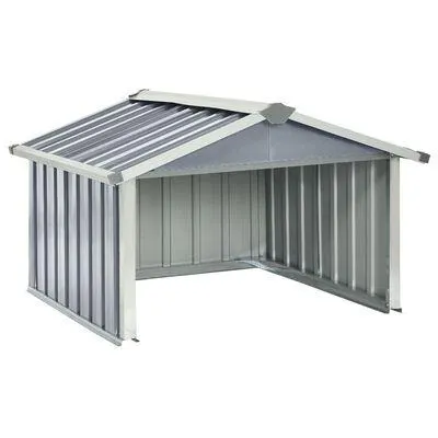 vidaXL Abrigo para corta-relva 92x97x63 cm aço galvanizado cinzento