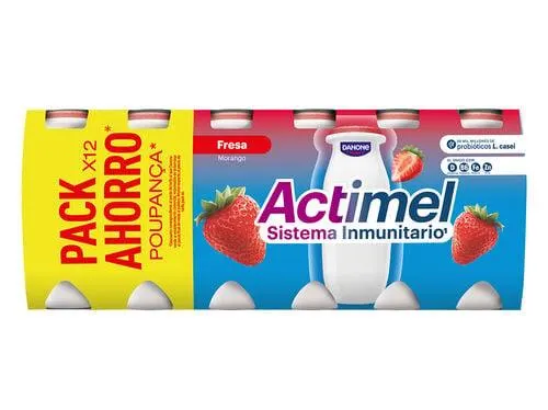 probiãtico actimel morango 12x100g
