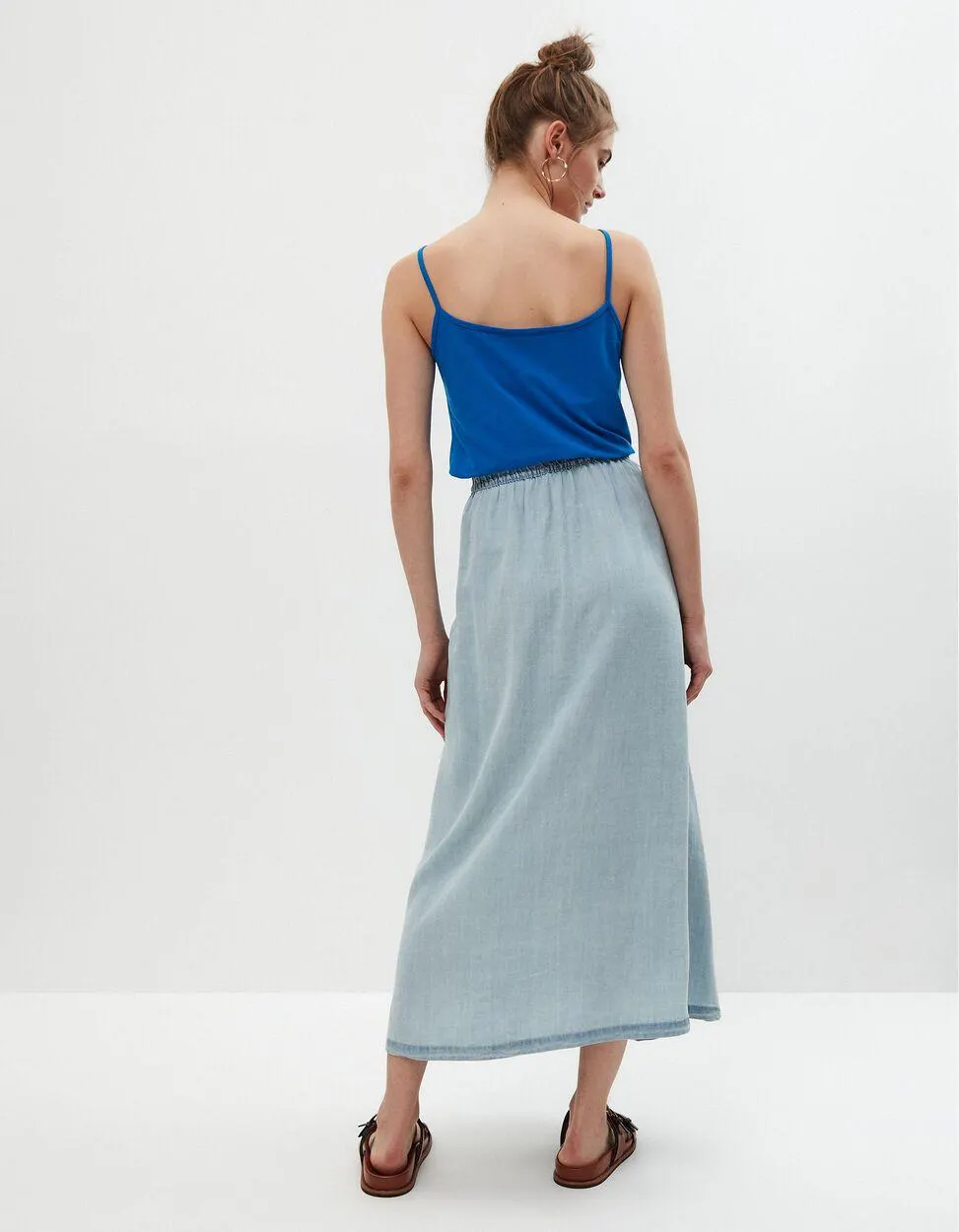 Saia de Ganga Liocel Linha A, Mulher, Azul Claro