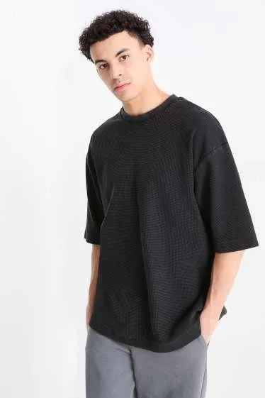 T-shirt - oversized - textured