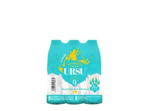 agua mineral ursu9 alcalina 6x0.5l