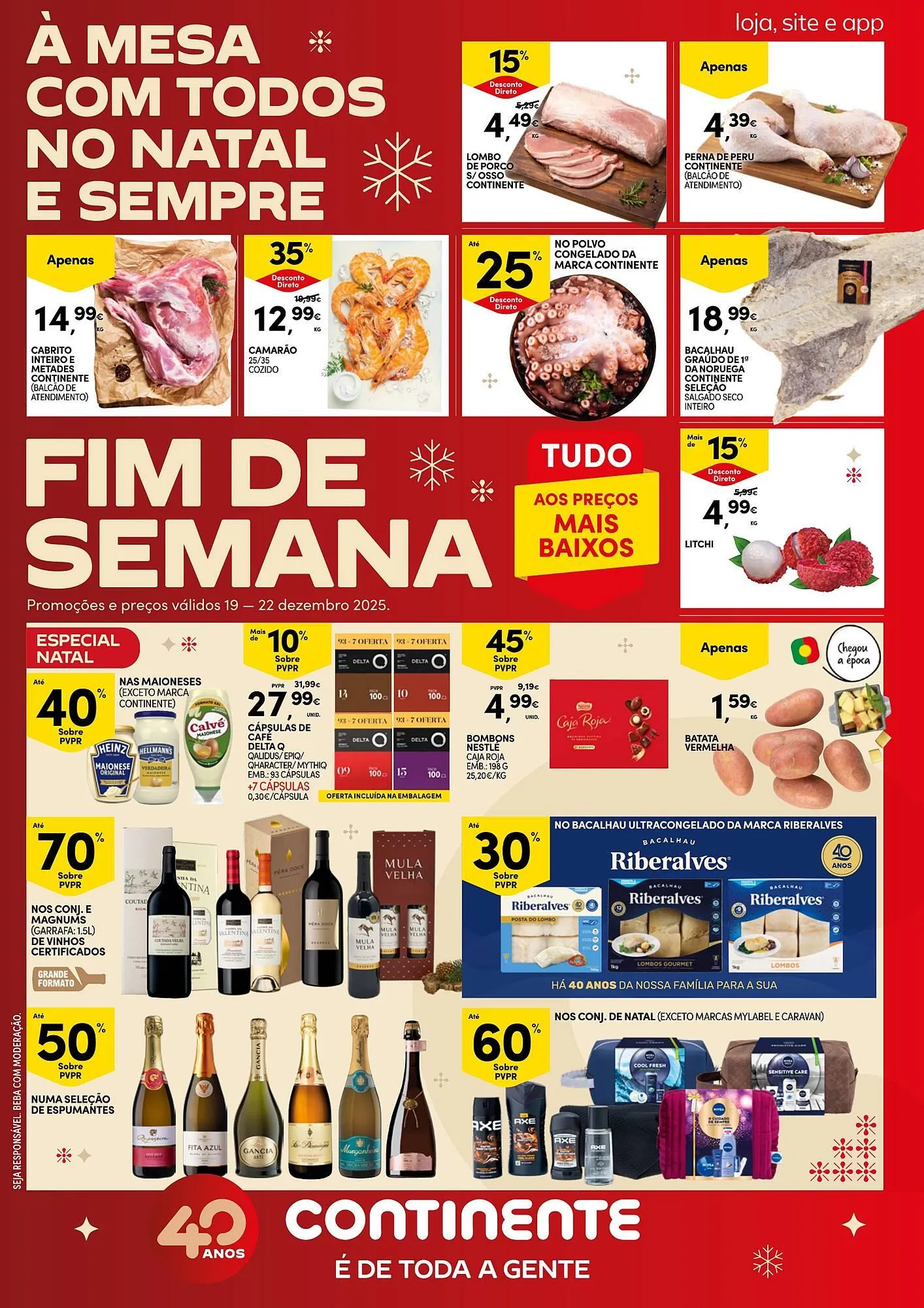 Folheto Folheto Continente de 19 de dezembro até 22 de dezembro 2025 - Pagina 1