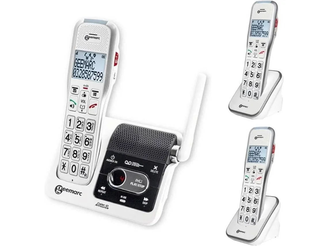 Telefone fixo GEEMARC 595 ULE Trio Branco