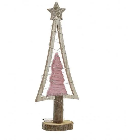 FIGURA ARVORE NATAL ROSA LED 11*6*30 - NV-184207