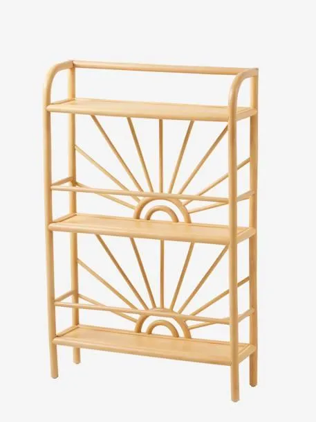 Estante -biblioteca em rattan com 3 níveis, Sol