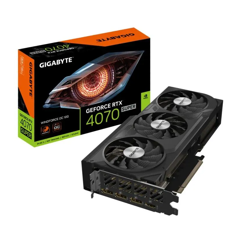 Placa Gráfica Gigabyte GeForce RTX 4070 SUPER 12GB WindForce OC
