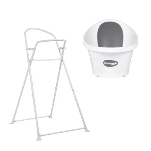 Shnuggle Banheira Ergonómica Cinza Estrelas + Suporte Dobrável