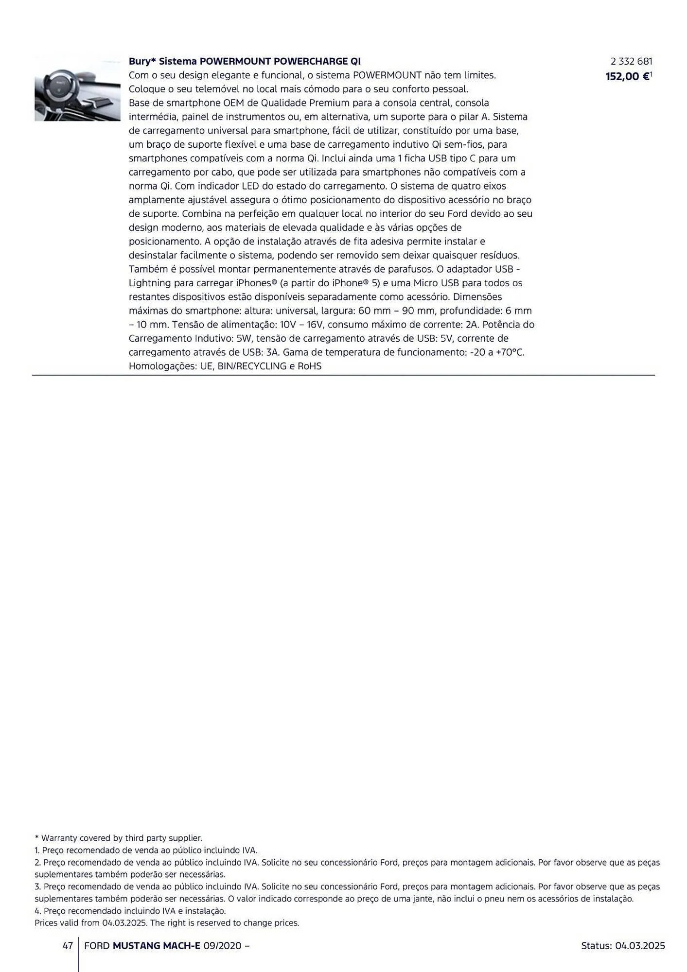 Folheto Folheto Ford de 18 de março até 31 de agosto 2025 - Pagina 47