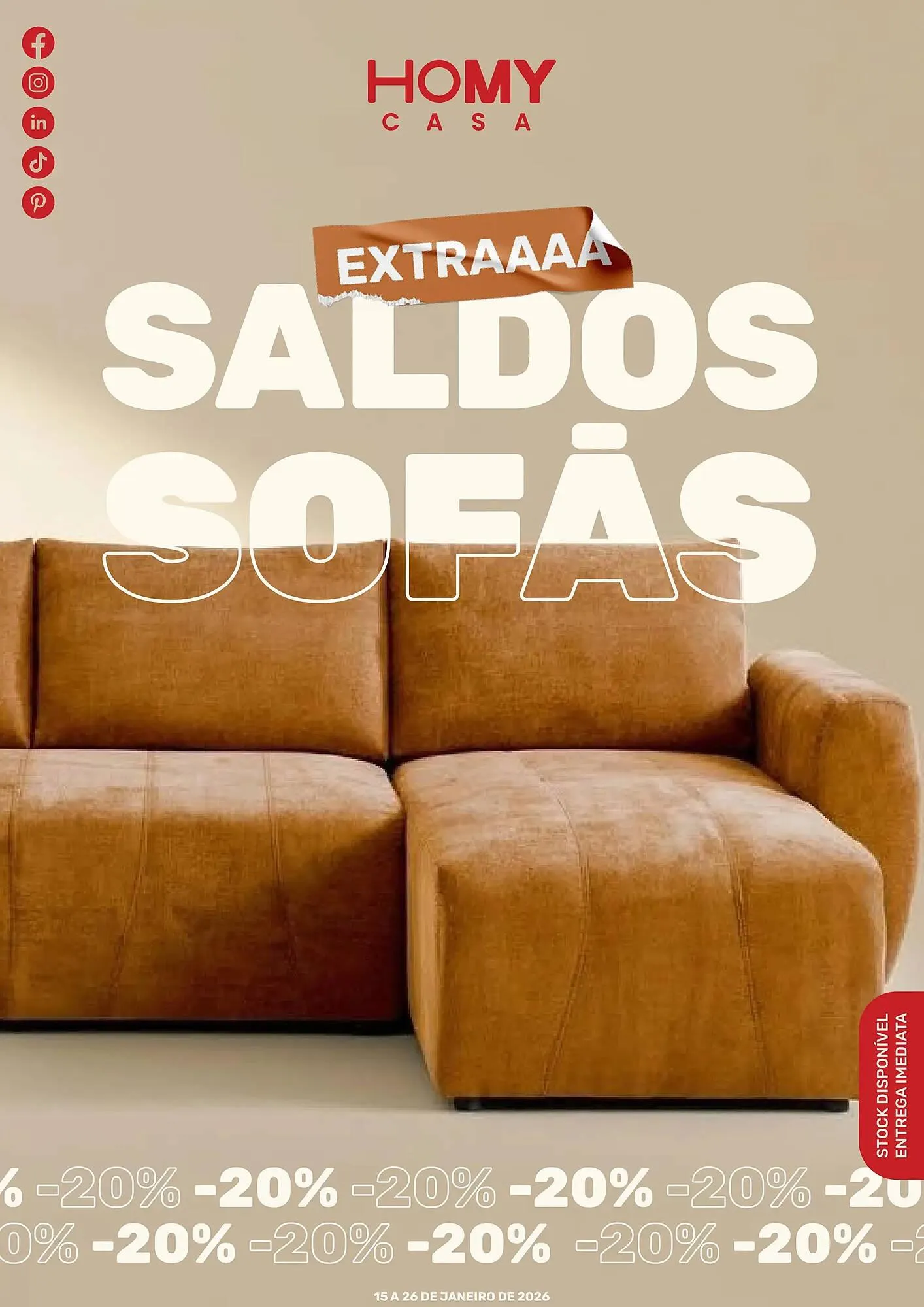 Folheto Folheto Homy Casa de 15 de janeiro até 26 de janeiro 2026 - Pagina 1
