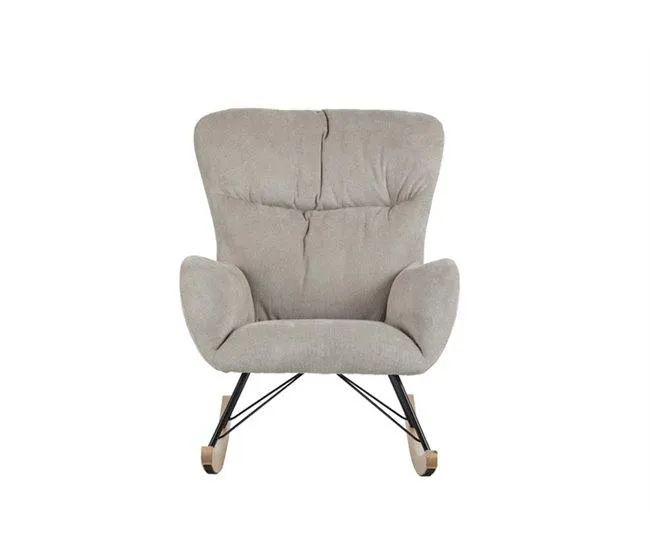 Cadeirão de baloíço BACO bege decorativa