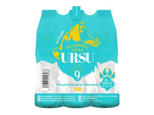 água ursu9 6x1.5l
