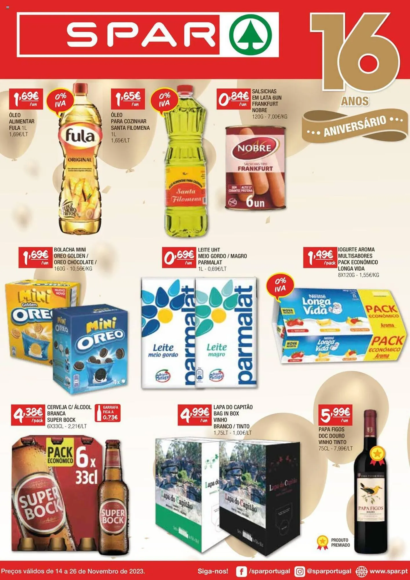 Folheto Folheto Spar de 14 de novembro até 26 de novembro 2023 - Pagina 1