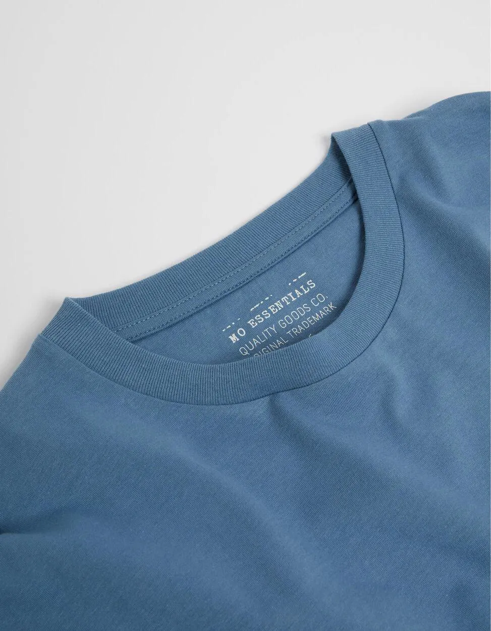 T-shirt Decote Redondo, Homem, Azul