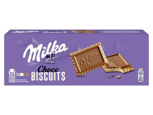 bolacha milka coberta biscuit chocolate leite 150g