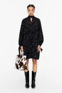 Vestido curto Tiger Liquid em verde