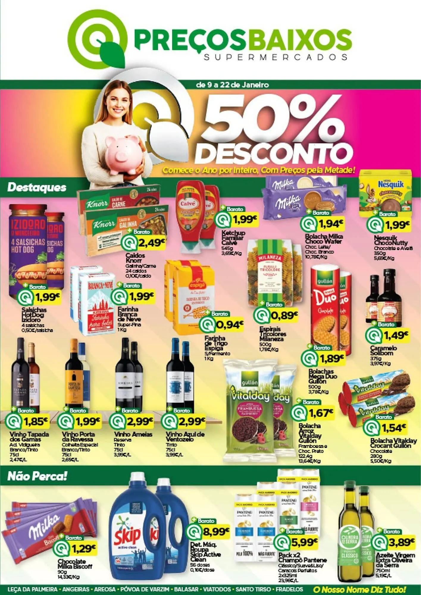Folheto Folheto Supermercados Preços Baixos de 9 de janeiro até 22 de janeiro 2026 - Pagina 1
