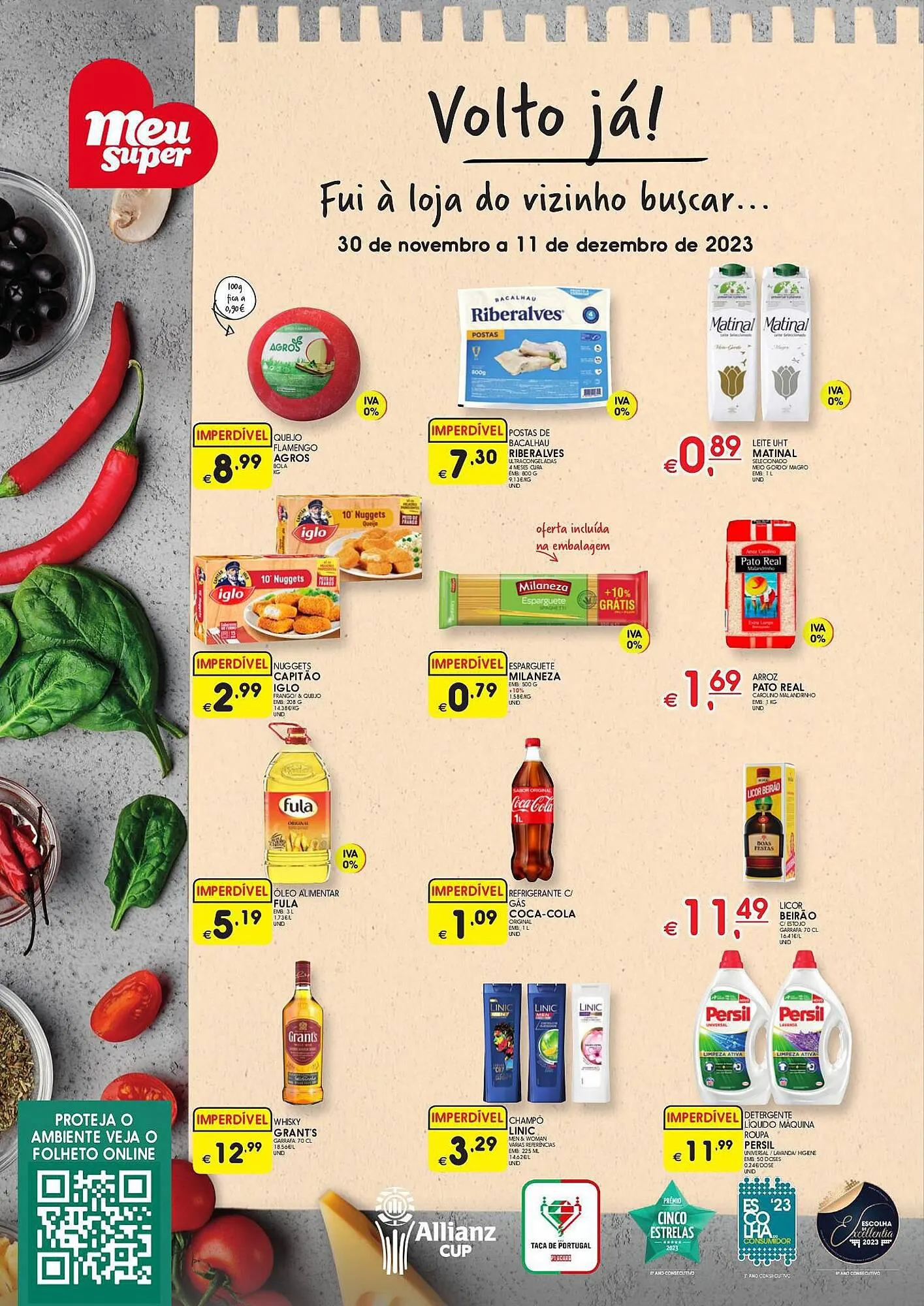Folheto Folheto Meu Super de 30 de novembro até 11 de dezembro 2023 - Pagina 1