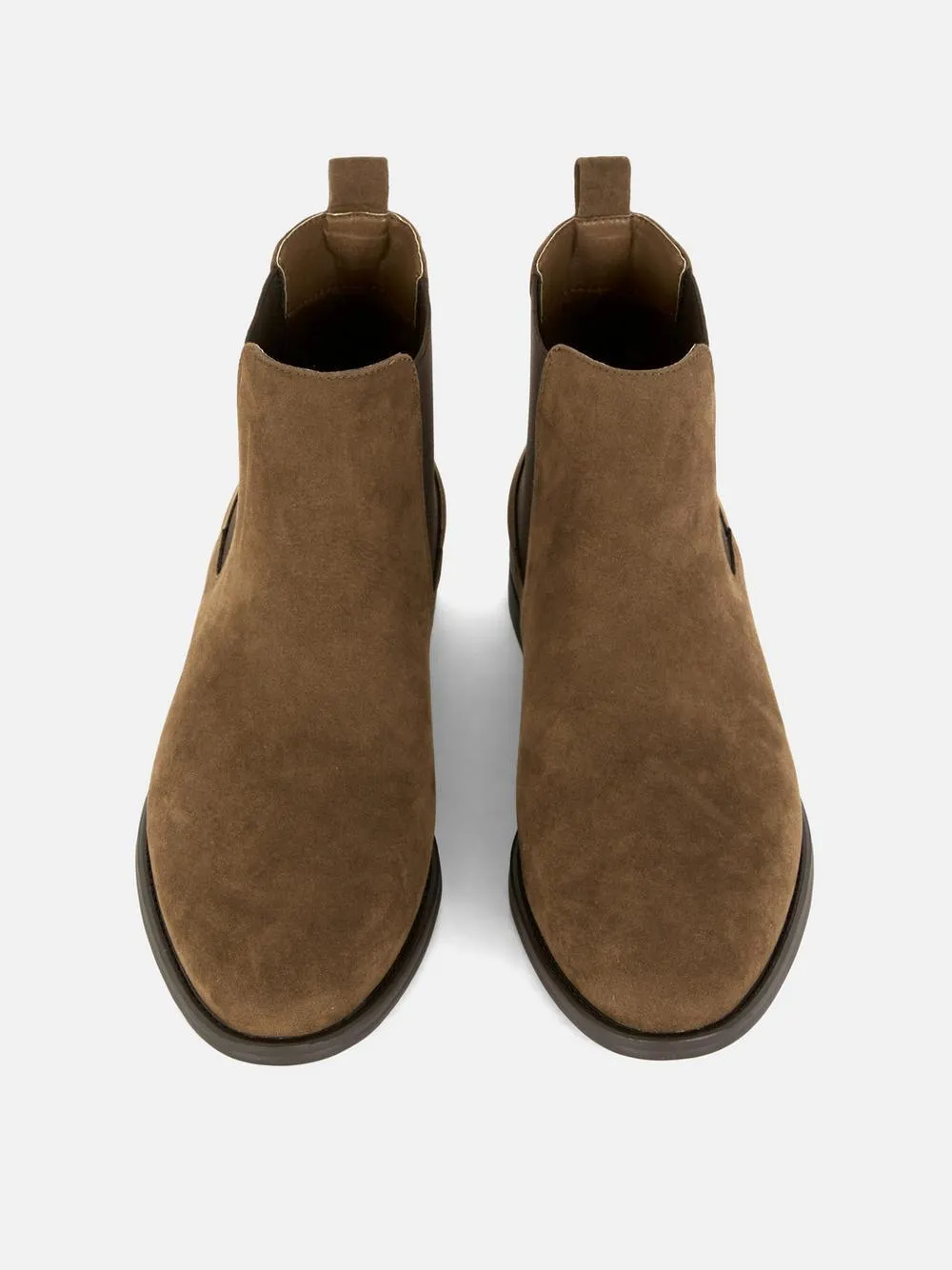 Botas Chelsea imitação camurça clássicas